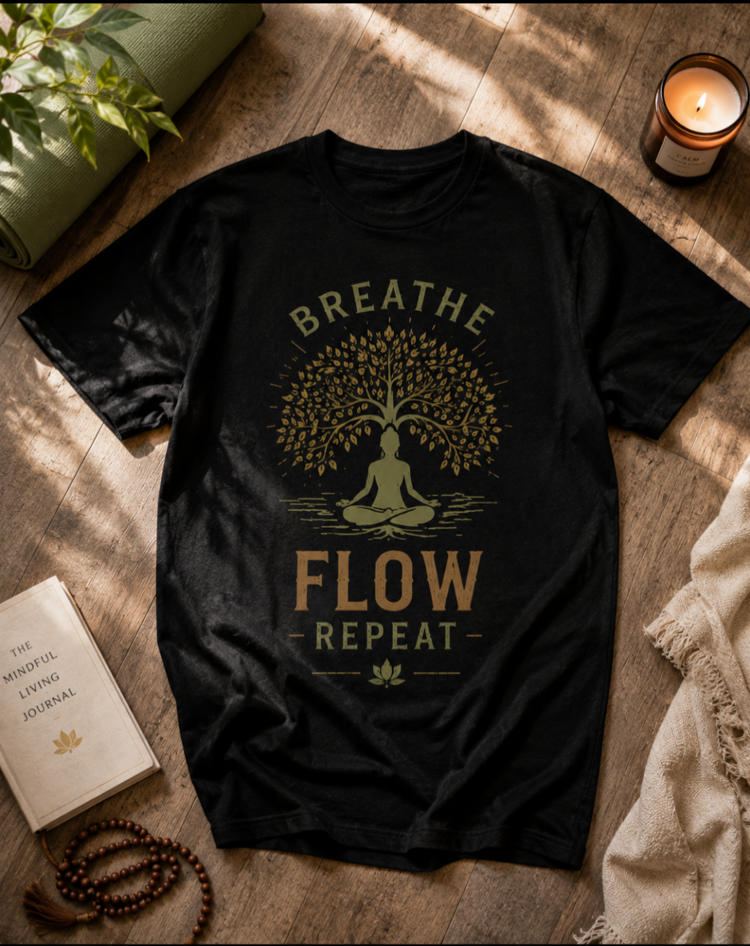 Breathe. Flow. Repeat. – Premium Wellness T-Shirt