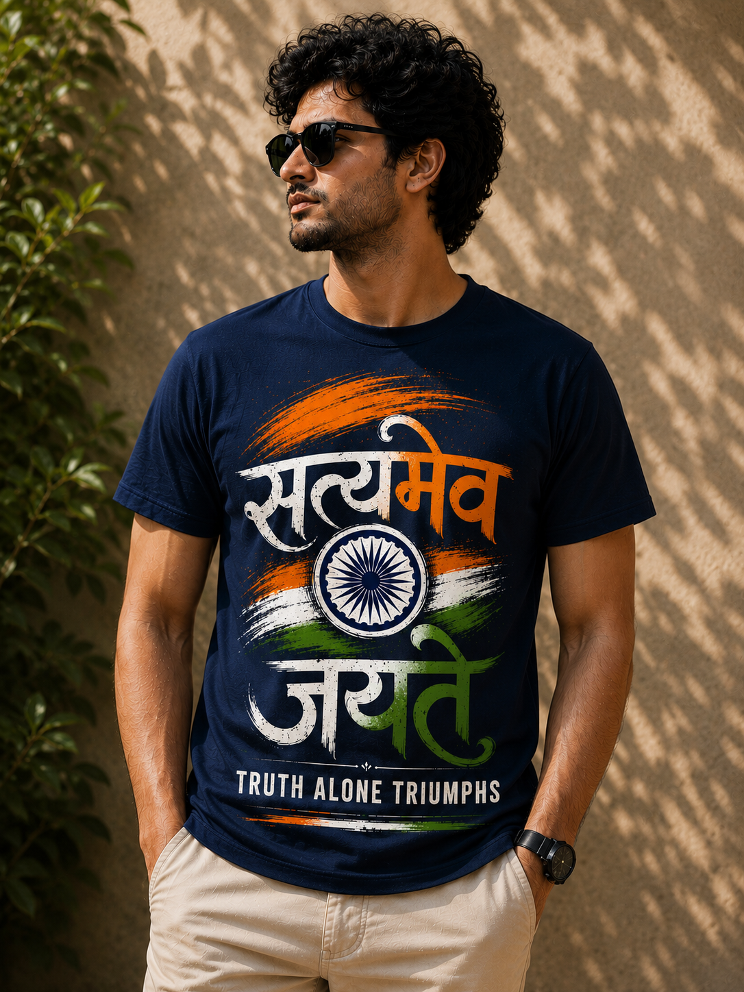 Satyameva Jayate Premium Unisex T-Shirt | Truth Alone Triumphs | Patriotic Cotton Tee