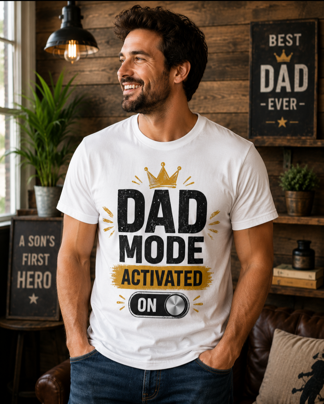 Dad Mode Activated – Premium Father's Day Graphic T-Shirt