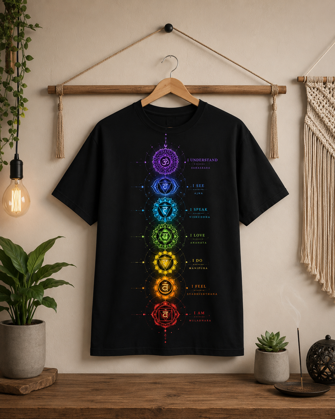 7 Chakra Alignment Premium Yoga T-Shirt – Mind, Body & Soul Balance