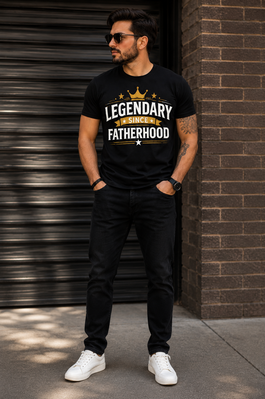 Legendary Since Fatherhood – Premium Dad Graphic T-Shirt