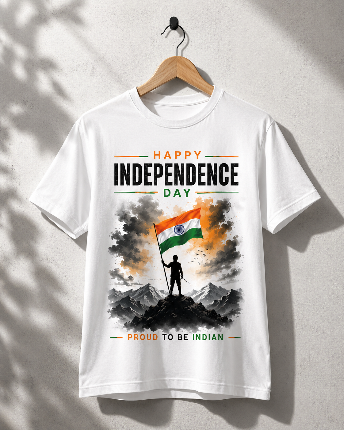 Happy Independence Day – Proud to Be Indian Graphic T-Shirt | Premium Unisex Cotton Tee
