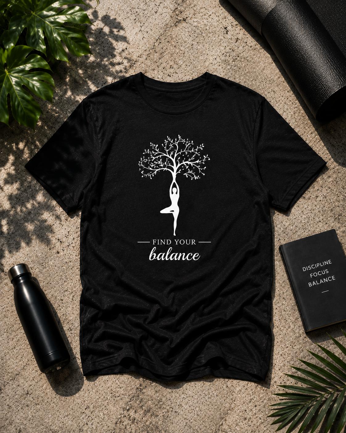Find Your Balance – Premium Yoga T-Shirt