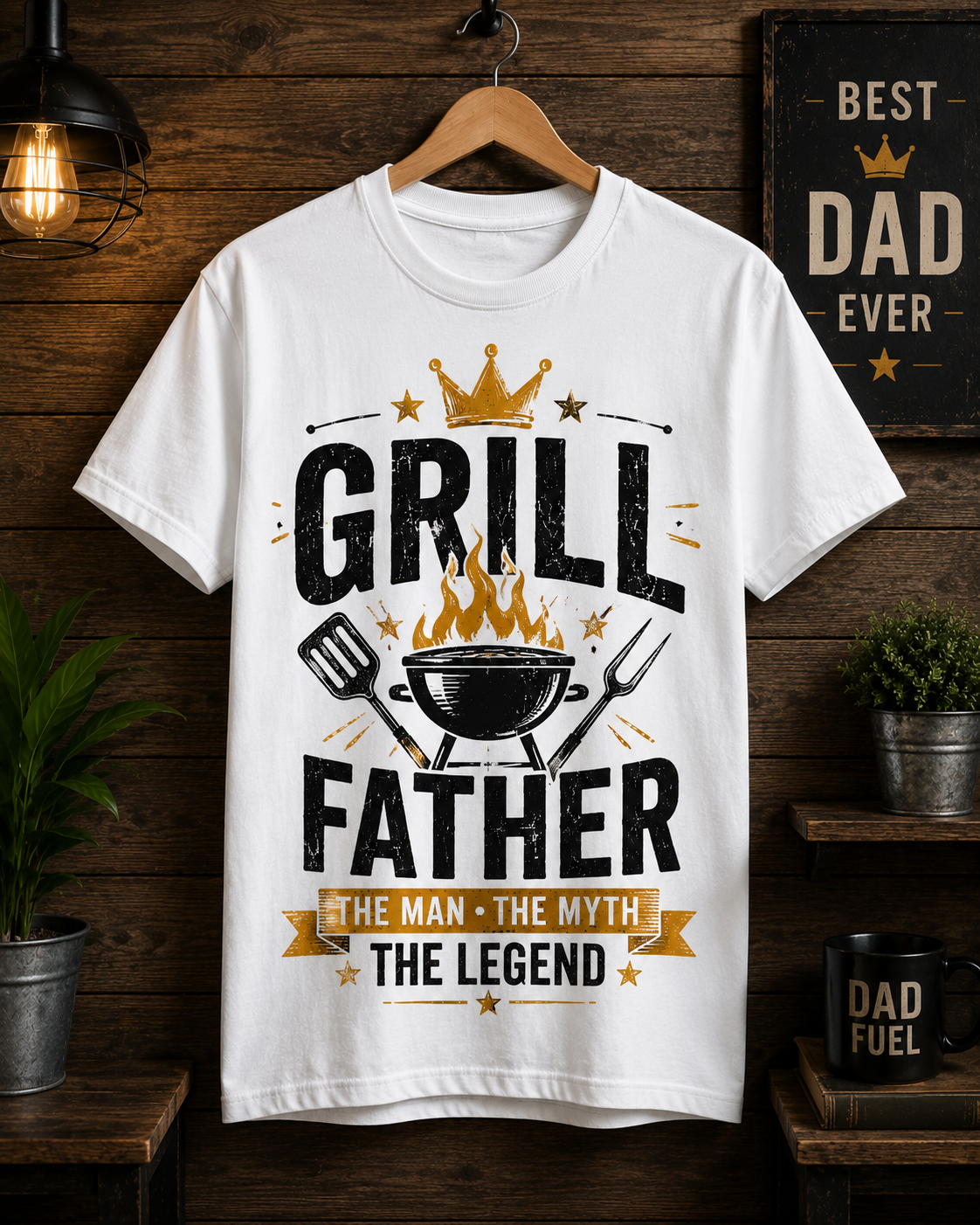 Grill Father – The Man, The Myth, The Legend | Premium BBQ Dad Tee