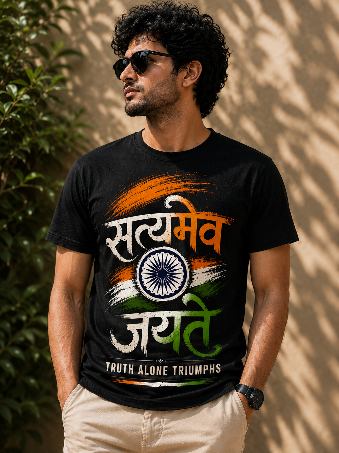 Satyameva Jayate Premium Unisex T-Shirt | Truth Alone Triumphs | Patriotic Cotton Tee