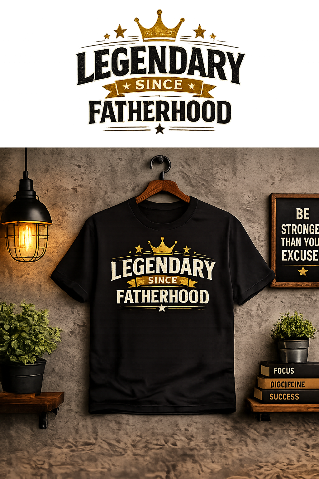 Legendary Since Fatherhood – Premium Dad Graphic T-Shirt